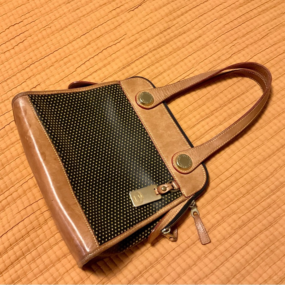 Dooney & Bourke Cabriolet Perforated  lack Leather Handbag
